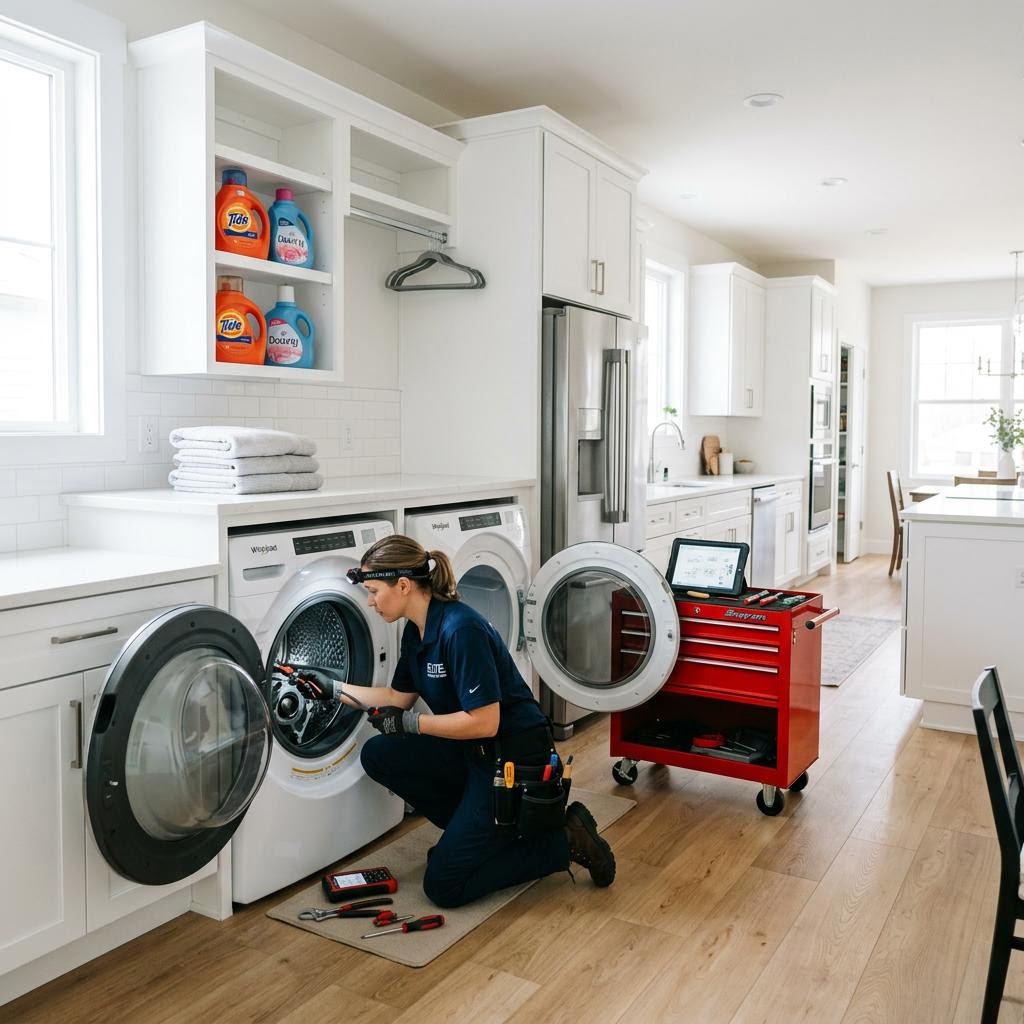Modern kitchen with appliances ready for repair in Visalia, CA